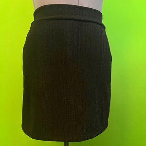 Vintage Y2K Betsey Johnson stretchy and sparkly black a-line mini